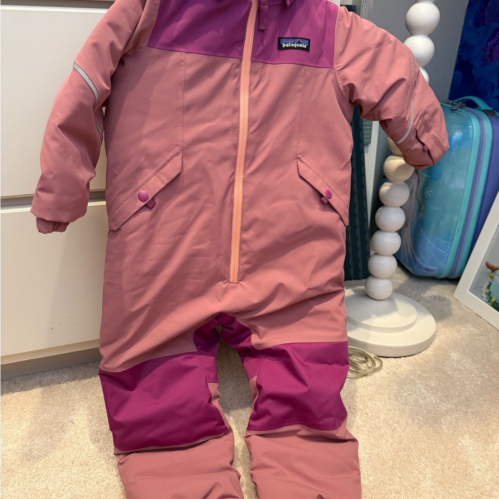 Patagonia Two-Tone Pink Snowsuit